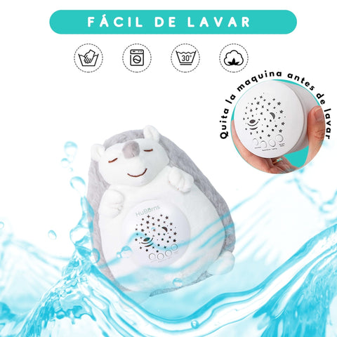 Erizo de peluche con ruido blanco