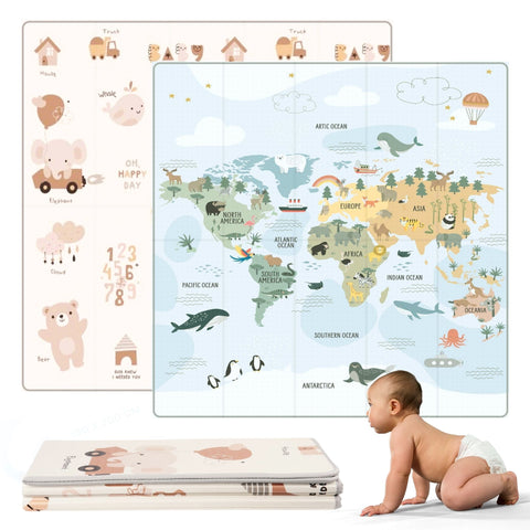 Alfombra plegable infantil mapa mundi XL