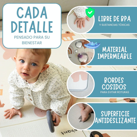 Alfombra plegable infantil mapa mundi M