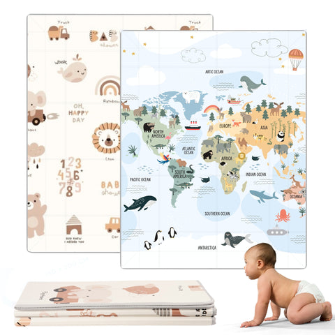 Alfombra plegable infantil mapa mundi M