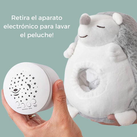 Erizo de peluche con ruido blanco