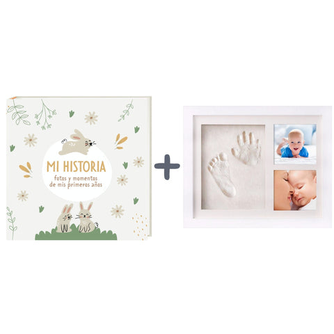 Álbum de mi historia y Marco de huellas