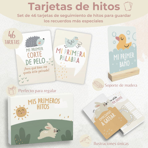 Álbum de mi historia y Tarjetas de hitos