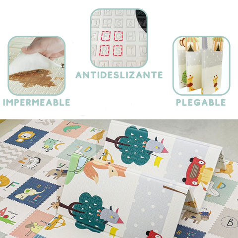 Alfombra plegable para bebés 200cm - Animales