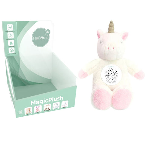 Unicornio de peluche con ruido blanco