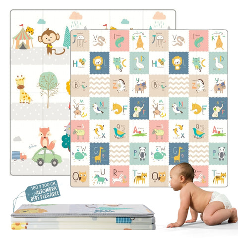 Alfombra plegable para bebés 200cm - Animales