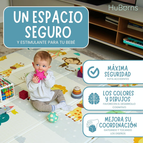 Alfombra plegable para bebés 200cm - Animales