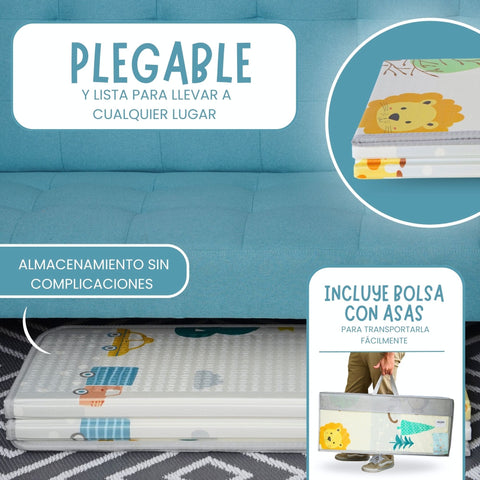 Alfombra plegable para bebés 200cm - Animales