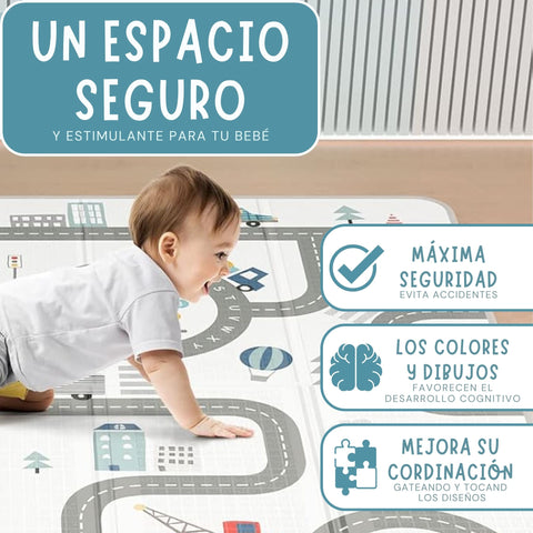 Alfombra plegable infantil 200cm - Circuito
