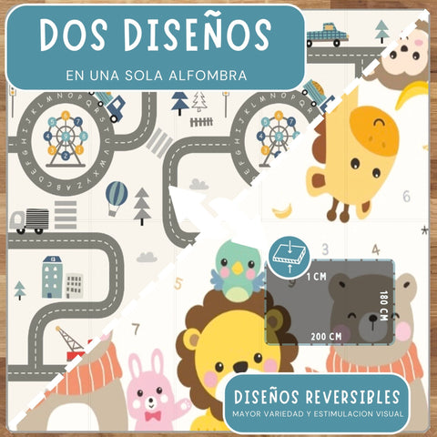 Alfombra plegable infantil 200cm - Circuito