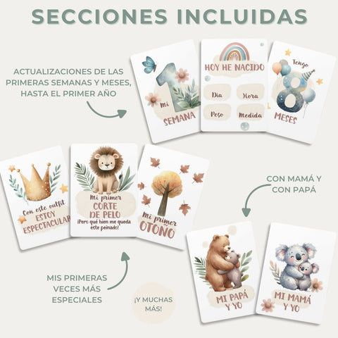 Tarjetas de hitos