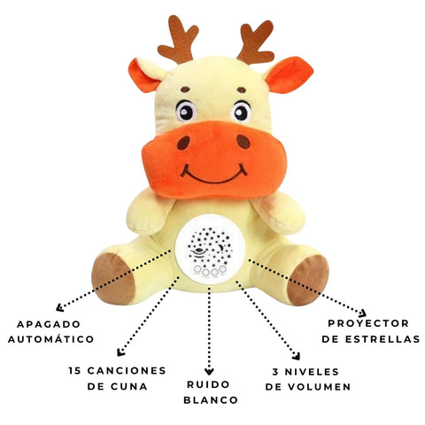 Reno de peluche musical bebé