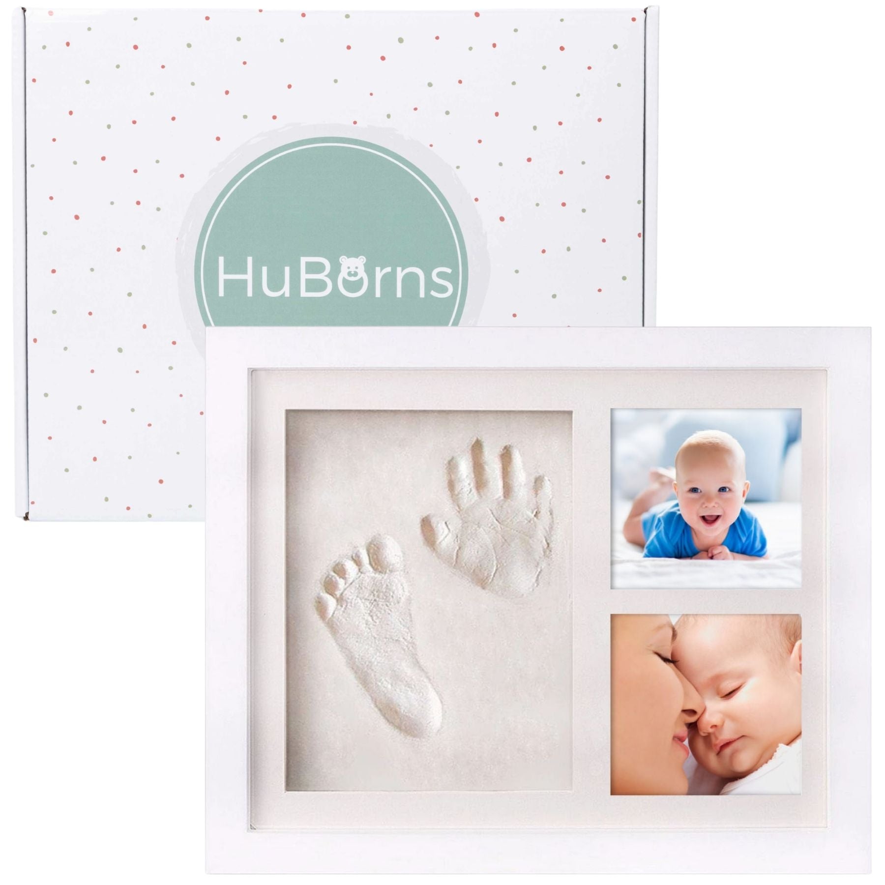 Marco huellas bebé, regalo original para recién nacidos I HuBorns