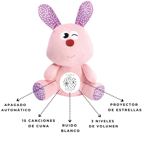 Conejo de peluche musical bebé